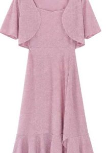 Sparkly Pink Dress with Shrug