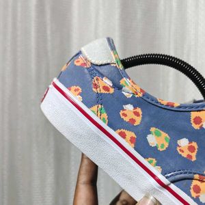 Fun Pizza Print Casual Shoes