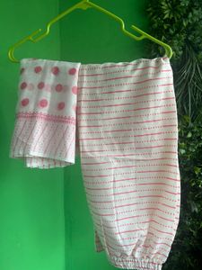 Never used Elegant Polka Dot Kurta Set Size M