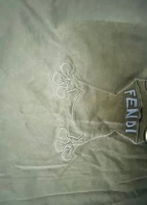 100% ORIGINAL FENDI Black Graphic T-Shirt