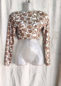 I. Trendy Abstract Print Crop Top