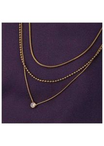 palmonas Layered Gold-Plated Stainless Steel Neckl