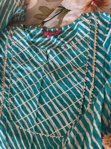 Striped Turquoise Kurta