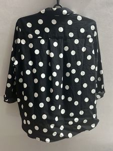 Chic Black &amp; White Polka Dot Shirt