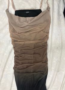 Westside Ruched Mesh Mini Dress
