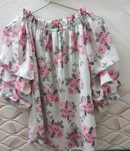 White And Pink Top