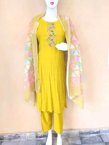 Yellow Kurta Set with Dupatta