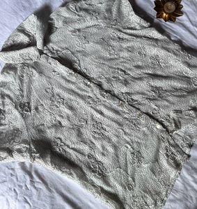 White Polka Ruffled Halfsleeve Baggy Shirt
