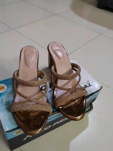 Sparkling Embellished Block Heels