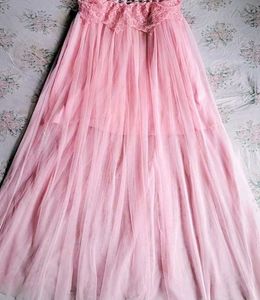Elegant Pink Tulle Gown