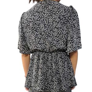 Chic Floral Print V-Neck Top