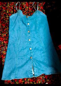 Denim Button-Down Dress