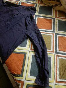Classic Navy Blue Collared Shirt