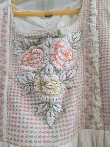 Boho Tiered Maxi Dress with Floral Embroidery