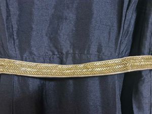 Black Gown with Faux Mirror Work and Embellished B