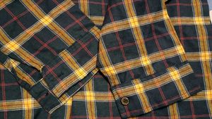 Plaid Cotten mix Crop Top Shirt
