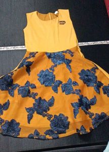 Yellow Embroidered Gown