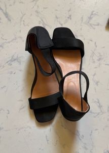 Black Block Heel Sandals
