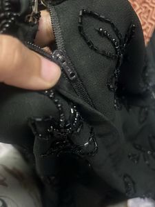 Embellished Black Sleeveless top