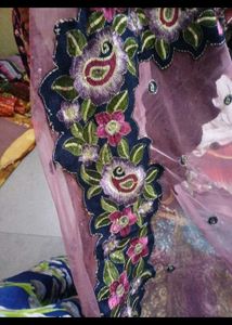 Embroidered Silk Blend Saree