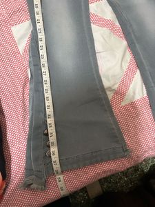 Trendy Grey Flare Jeans
