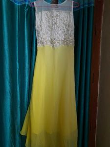 Stunning Light Yellow Ethnic Gown