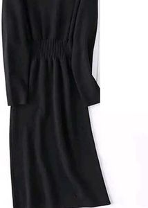 Chic Black Ribbed Bodycon Dress