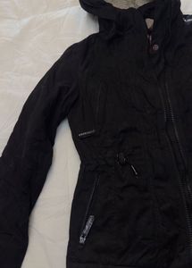 Superdry Black Lined Parka Jacket