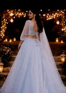 Stunning Light Blue Lehenga Choli