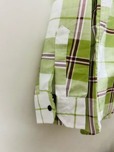 Men's Green Plaid Long Sleeve Shirt