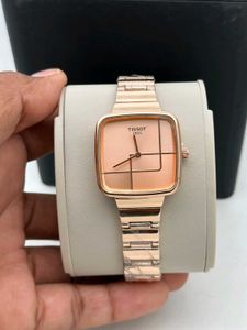 Women's Rose Gold Square Watch