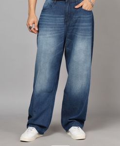 Wide Leg Blue Denim Jeans