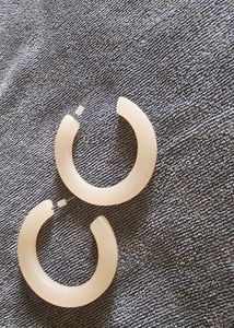 Chic Cream Hoop Earrings