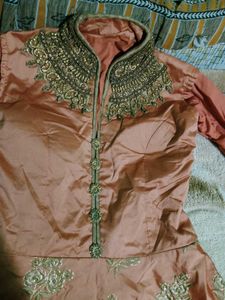 Elegant Peach Anarkali Dress