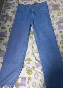 H&amp;M Light Wash Wide Leg Denim Jeans (Straight Fit