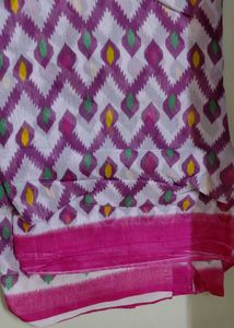Vibrant Ikat Print Saree