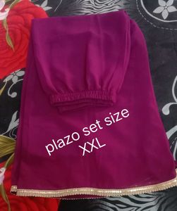 wine colour Palazzo Set with Sequins