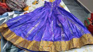 NEW Elegant Blue &amp; Gold Ethnic Gown