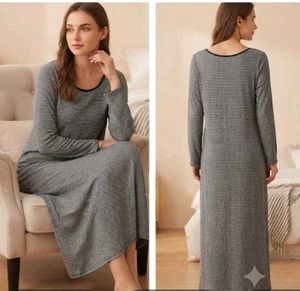Striped Long Sleeve Maxi Dress