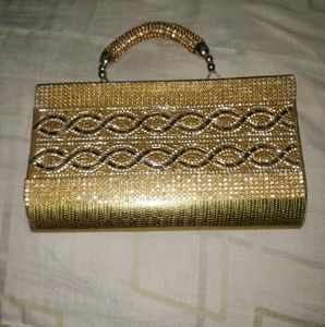 Golden Party Clutch Bag