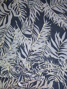 Stylish Leaf Print Wide Leg Pants