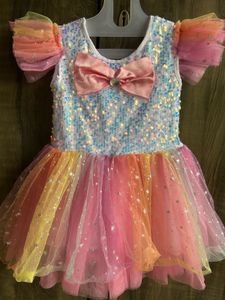 Sparkling Rainbow Party Dress for Girls