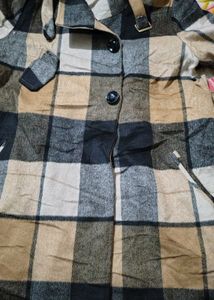 Plaid Wool Blend Jacket