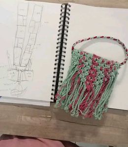 hand made macrame purse