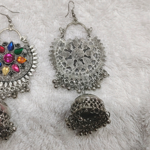 long oxidised earing