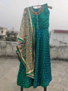 Teal Green Lehenga Choli with Dupatta
