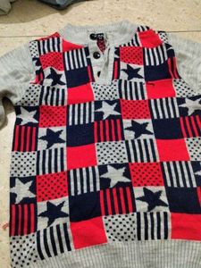 Men's Star Patchwork Knit Sweater