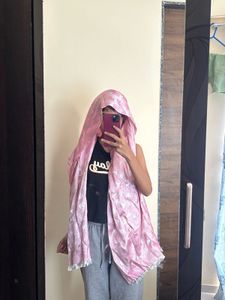 Pink Elephant pattern scarf from thailand local