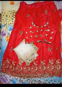 Red Embroidered Lehenga Choli Set