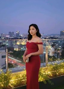 Elegant Off-Shoulder Red Gown